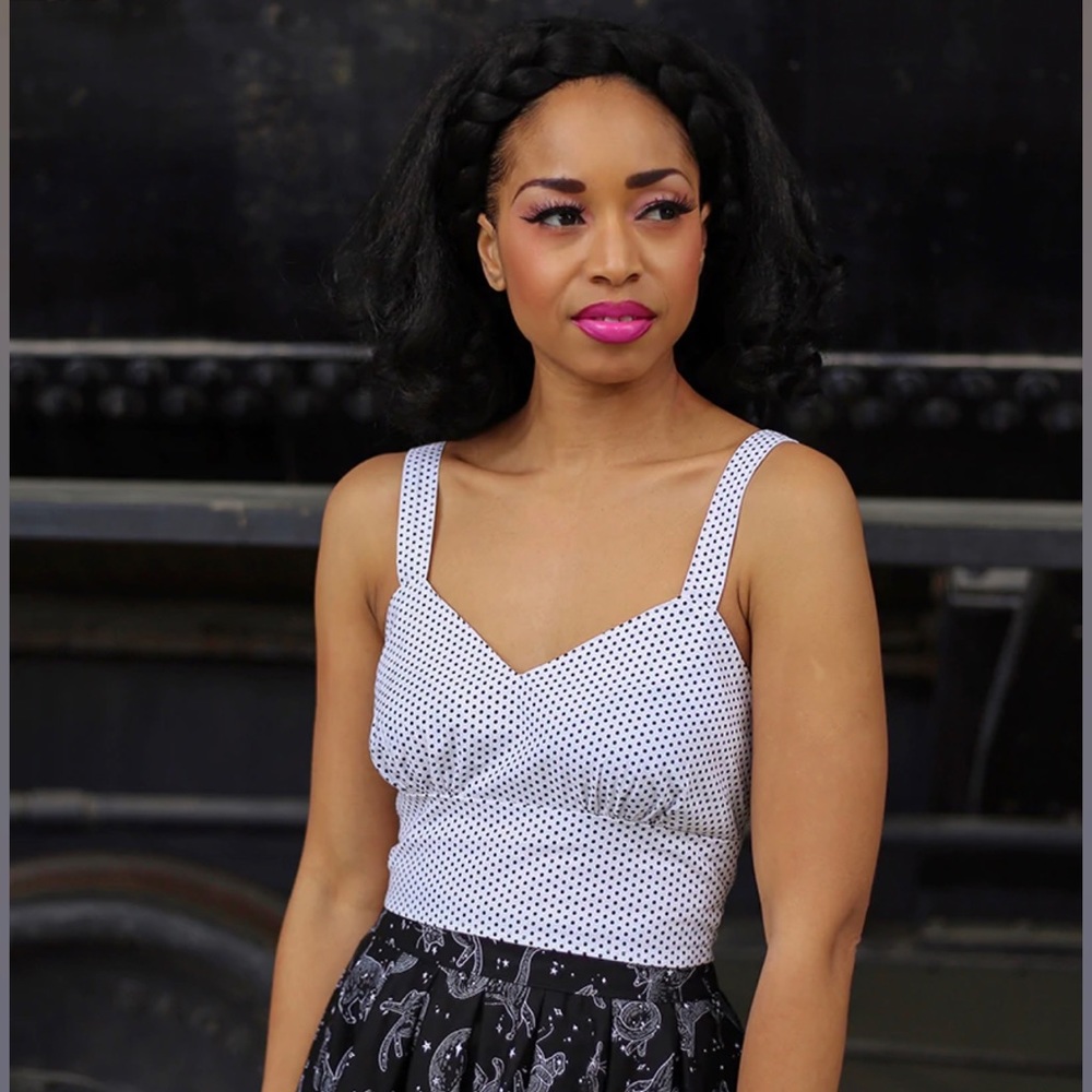 NWOT polka crop